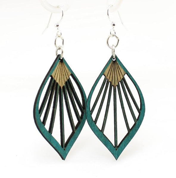 Fan Leaf Palm Earrings # 1028