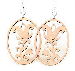 Flower Oval Earrings # 1182