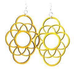 Long Circle Oblong Earrings # 1378