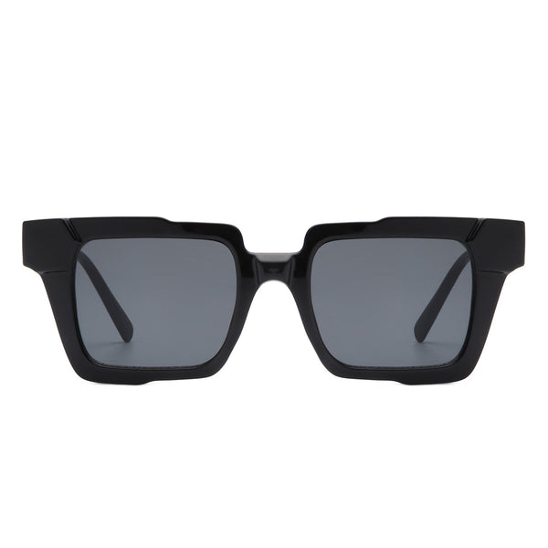 Xeno - Flat Top Geometric Fashion Square Sunglasses