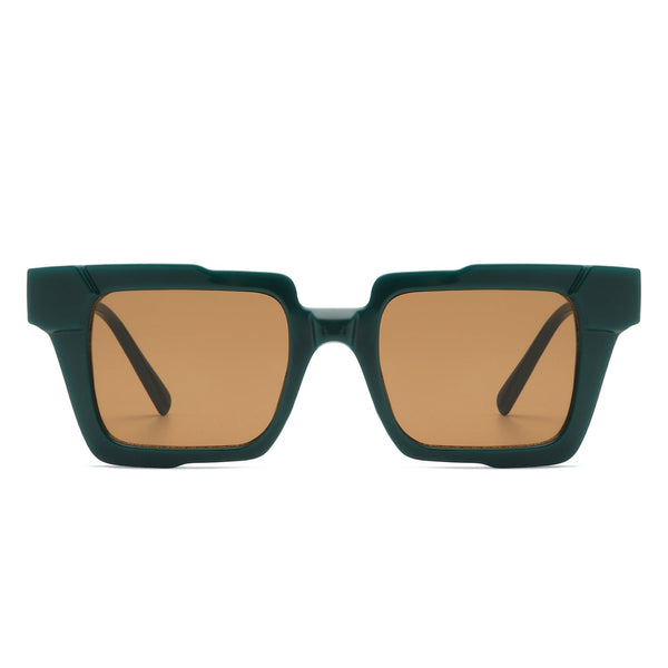 Xeno - Flat Top Geometric Fashion Square Sunglasses