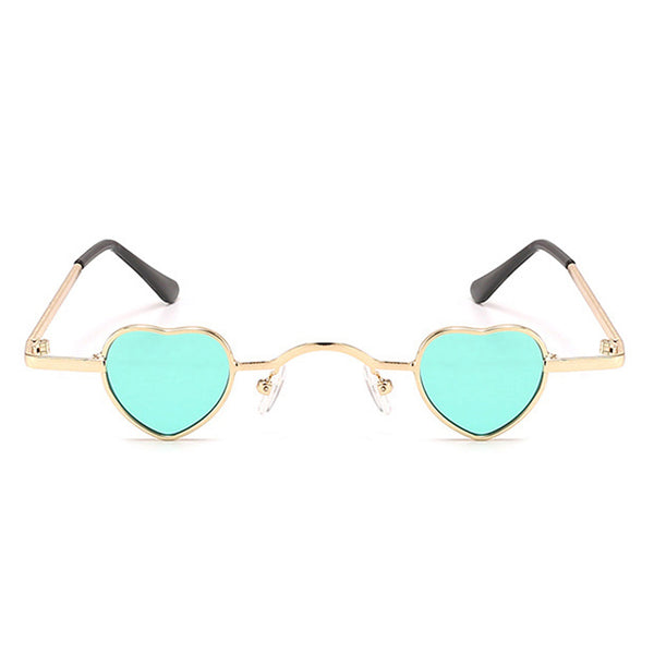 Zyral - Metal Heart Shaped Tinted Mini Color Pop Sunglasses