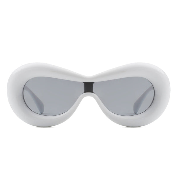 Argo - Oversized Y2K Inflated Frame One Piece Lens Sunglasses