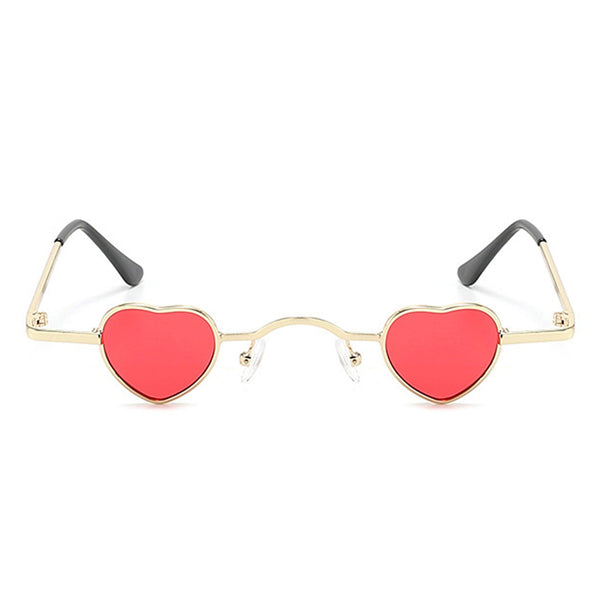 Zyral - Metal Heart Shaped Tinted Mini Color Pop Sunglasses