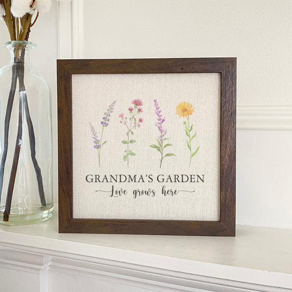 Grandma's Garden - Framed Sign