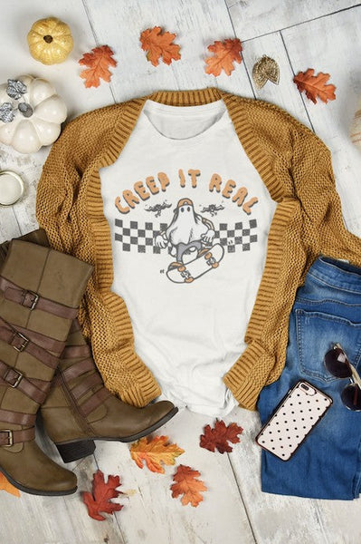 Unisex Creep it Real Ghost Halloween T-Shirt