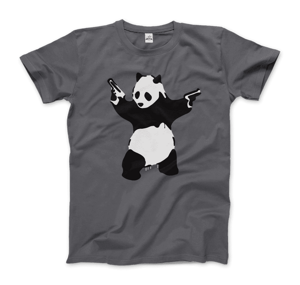 Banksy Pandamonium Armed Panda Artwork T-Shirt