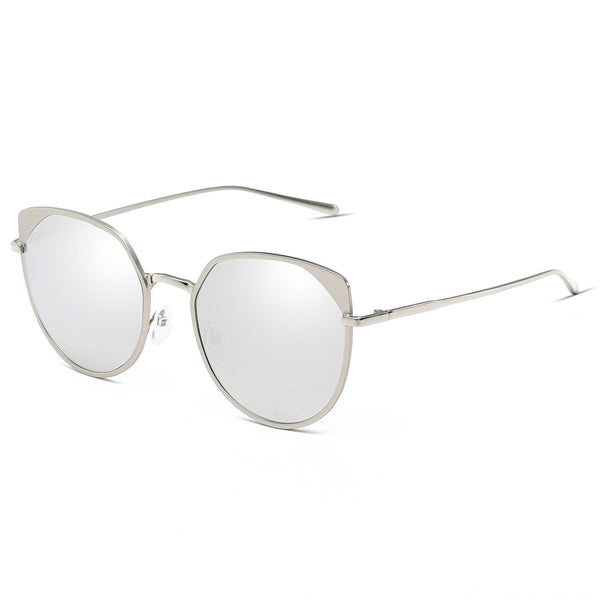 HERSHEY | A17 - Women's Flat Lens Metal Frame Cat Eye Sunglasses
