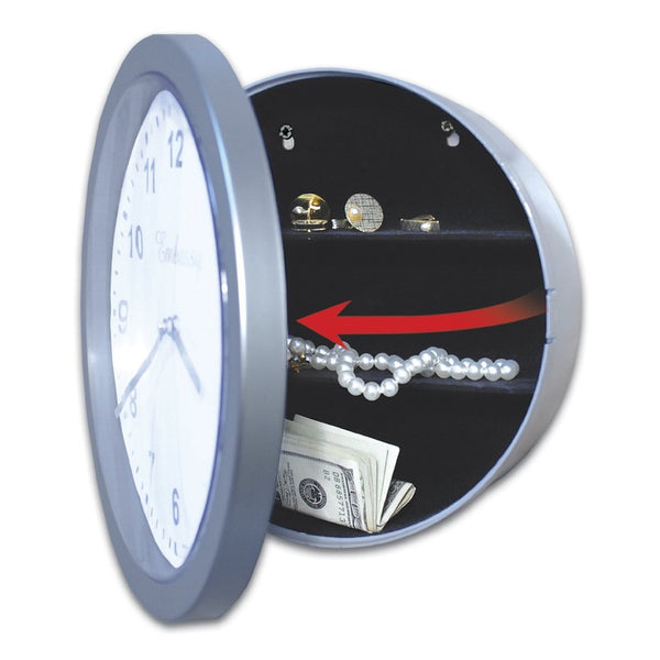 Silver Wall Clock & Safe
