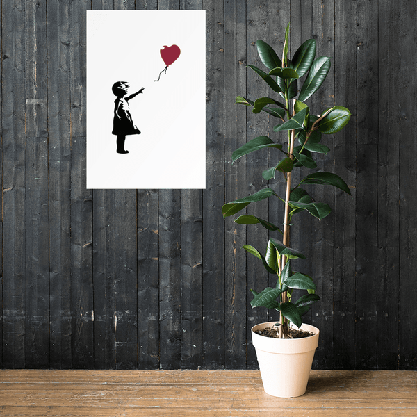 Banksy the Girl With a Red Balloon Artwork Poster