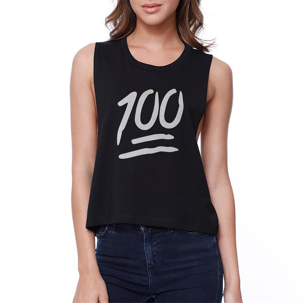 100 Crop Tank- Black