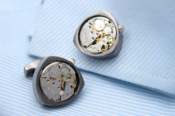 Watch Gears Cuff Links- 3 Colors