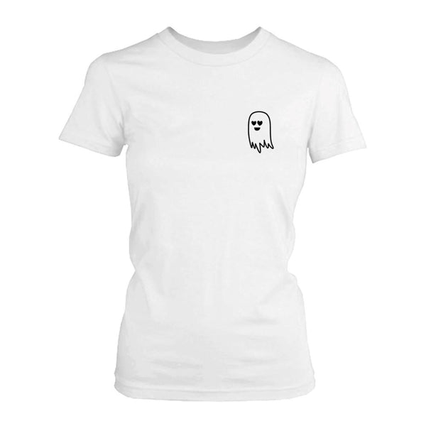 Ghost Heart Eyes T-Shirt- White