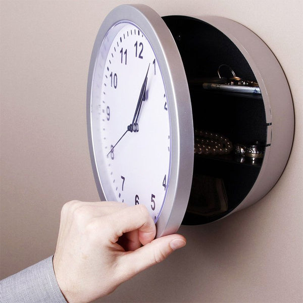 Silver Wall Clock & Safe