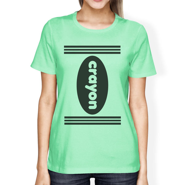 Crayon Women's T-Shirt- Mint