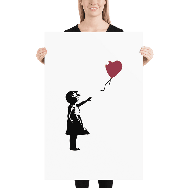 Banksy the Girl With a Red Balloon Artwork Poster