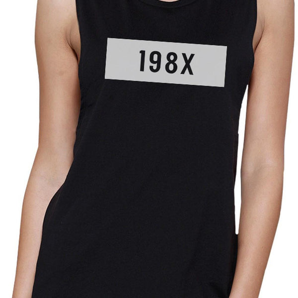 198X Women's Muscle Tee- Black
