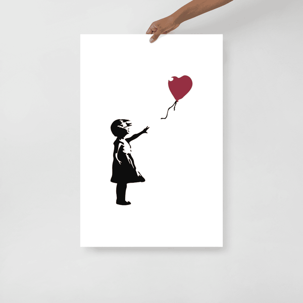Banksy the Girl With a Red Balloon Artwork Poster