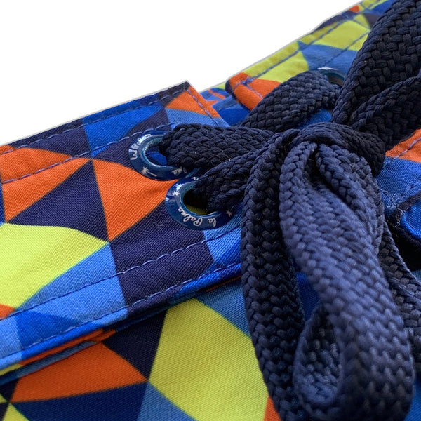 Geometric  Board Shorts- Blue