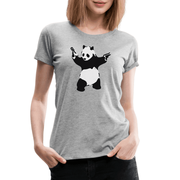Banksy Pandamonium Armed Panda Artwork T-Shirt