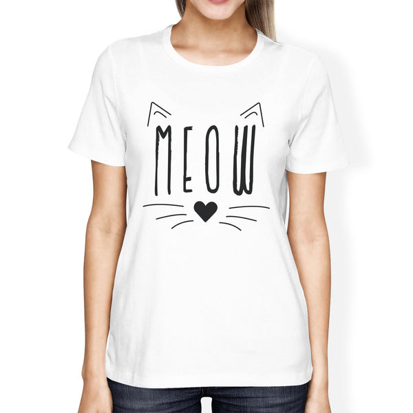 Meow Women's T-Shirt- White