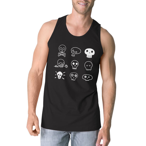 Skulls Tank Top- Black