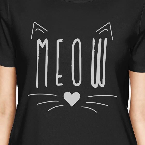 Meow Women's T-Shirt- Black
