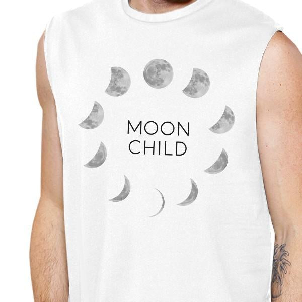 Moon Child Muscle Tee- White