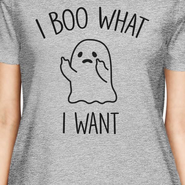 I Boo What I Want Ghost Women's T-Shirt- Heather Grey