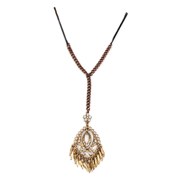 Bronzed Fringe Tikka Chain Headpiece