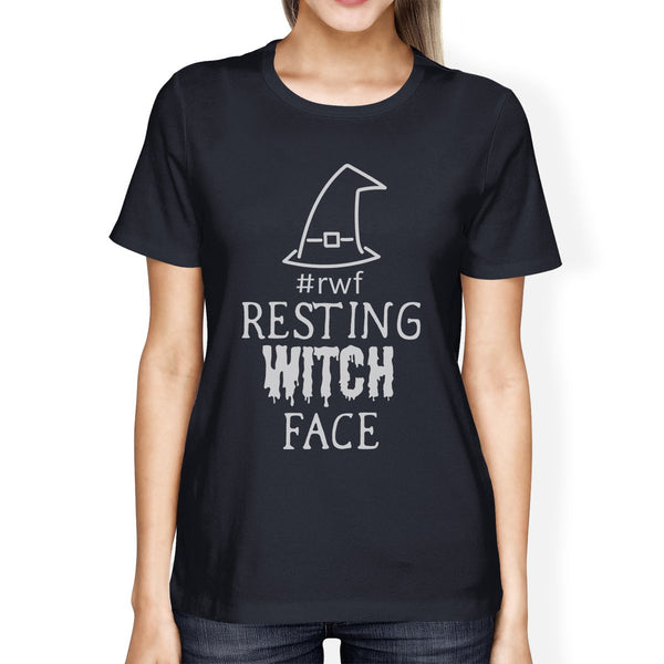 Resting Witch Face Women's T-Shirt- Navy