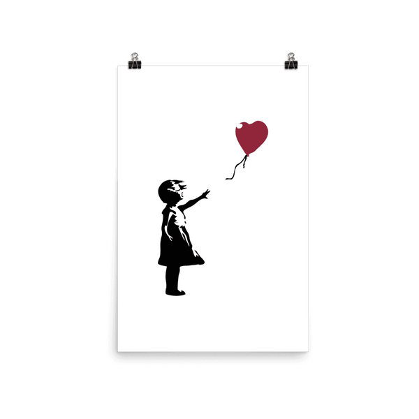 Banksy the Girl With a Red Balloon Artwork Poster