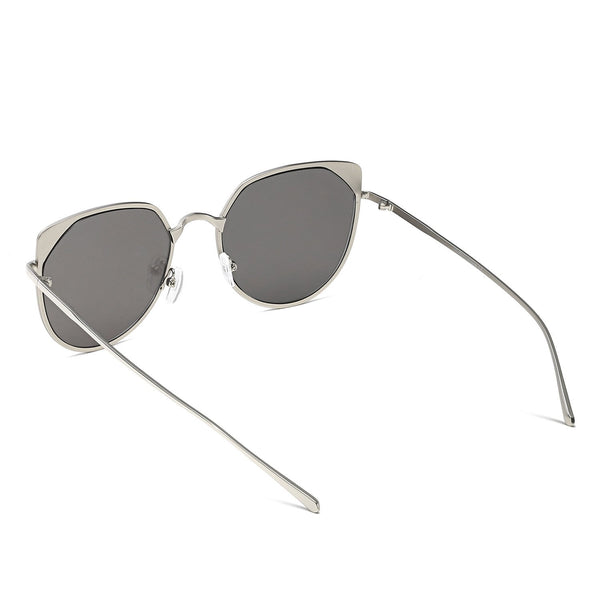 HERSHEY | A17 - Women's Flat Lens Metal Frame Cat Eye Sunglasses