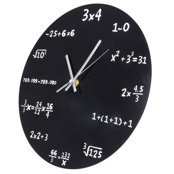 Math Equations Blackboard Clock