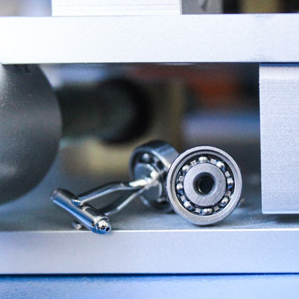 Silver Ball Bearing Cuff Links