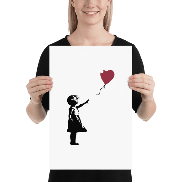 Banksy the Girl With a Red Balloon Artwork Poster