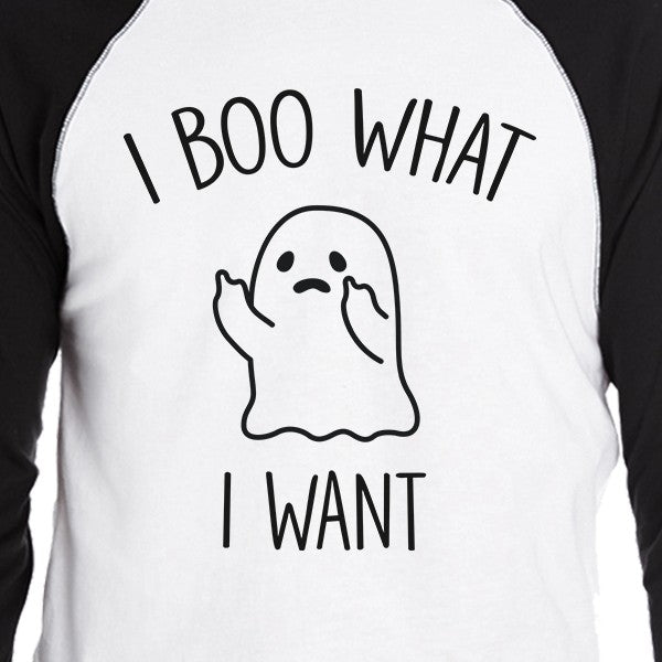 I Boo What I Want Ghost Baseball Tee