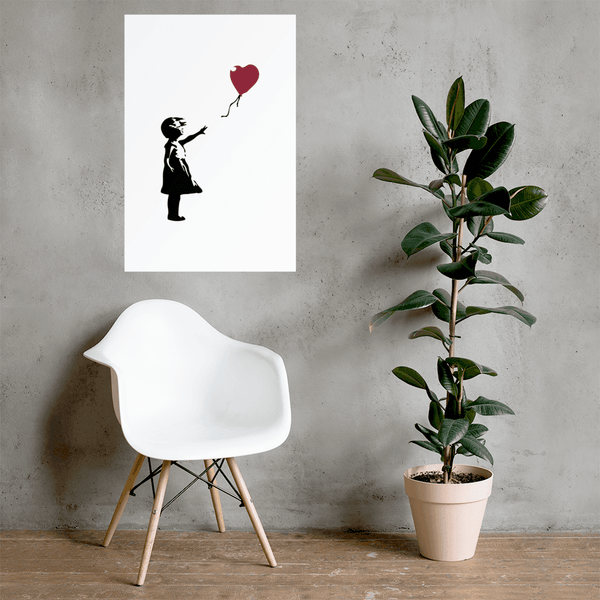 Banksy the Girl With a Red Balloon Artwork Poster