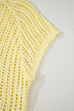 Side Tie Crochet Knit Short Sleeve Sweater- 2 Colors