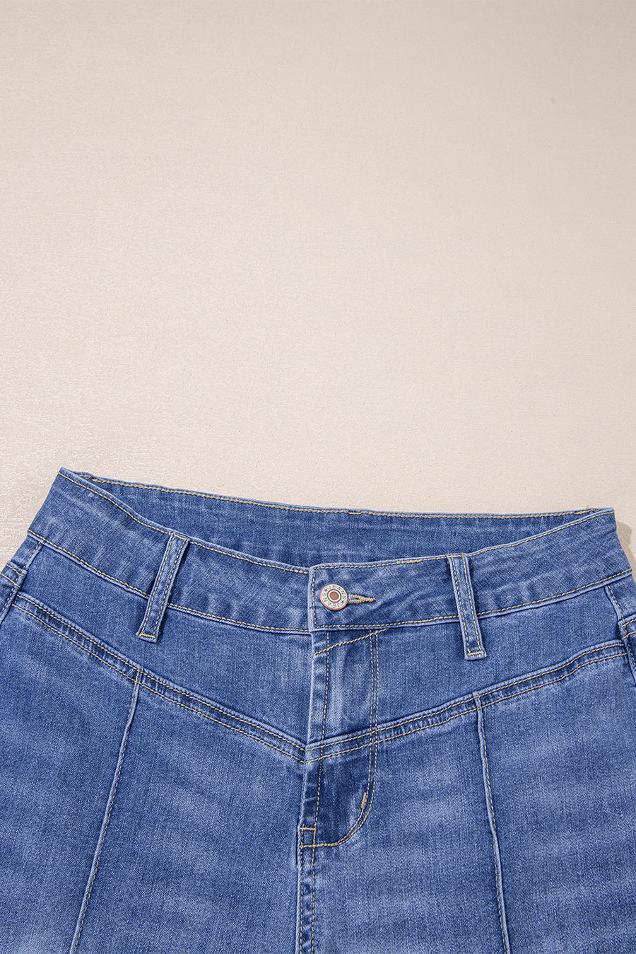 Center Seam Detail High Rise Jeans