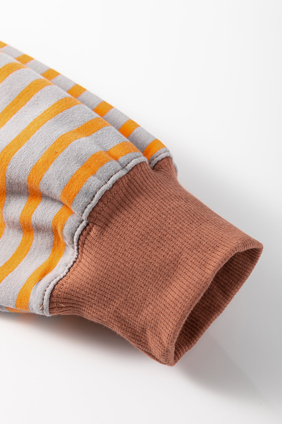 Striped Color Block Drop Shoulder Oversized Sweatshirt- 2 Colors