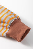 Striped Color Block Drop Shoulder Oversized Sweatshirt- 2 Colors