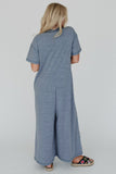 Button-Up Patchwork Pocket Short Sleeve Jumpsuit