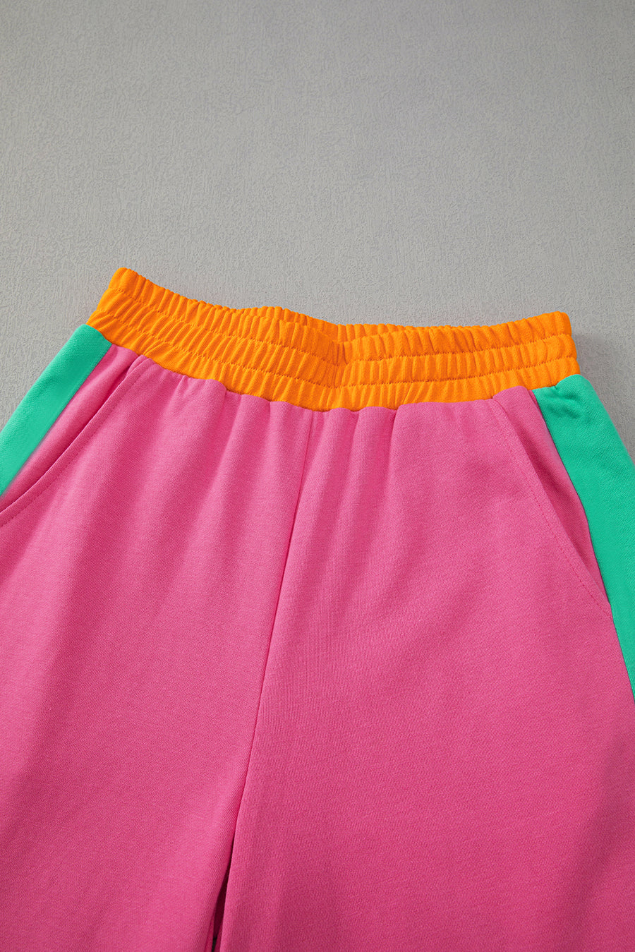Color Block Patchwork Long Sleeve Top and Pants Set
