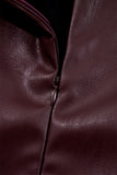 Faux Leather Sleeveless Crew Neck Mini Dress- 3 Colors