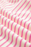 Striped Ruffle Sleeve Crew Neck T-Shirt- 3 Colors