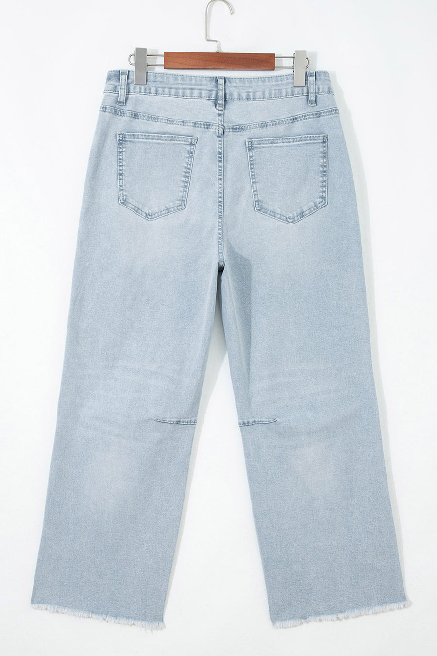 American Sequin Star Patch Pockets Cropped Jeans