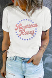 White American Honey Rhinestone Graphic T-Shirt