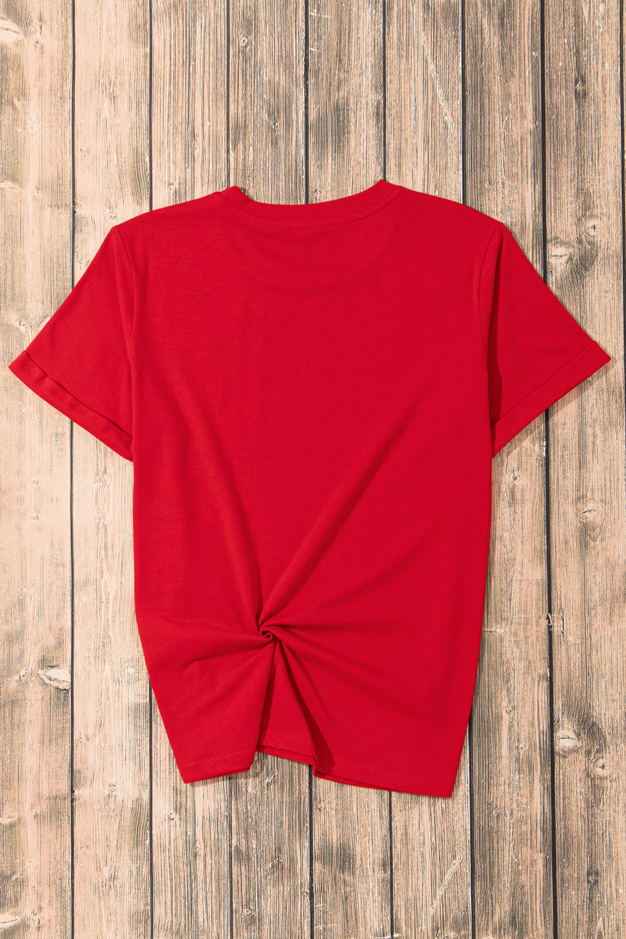 Basic Crew Neck Rolled Sleeve T-Shirt- 12 Colors