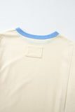 Star Patchwork Exposed Seam Oversized Sweatshirt- 3 Colors